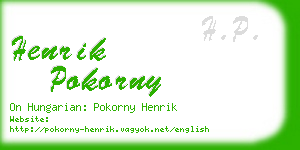 henrik pokorny business card